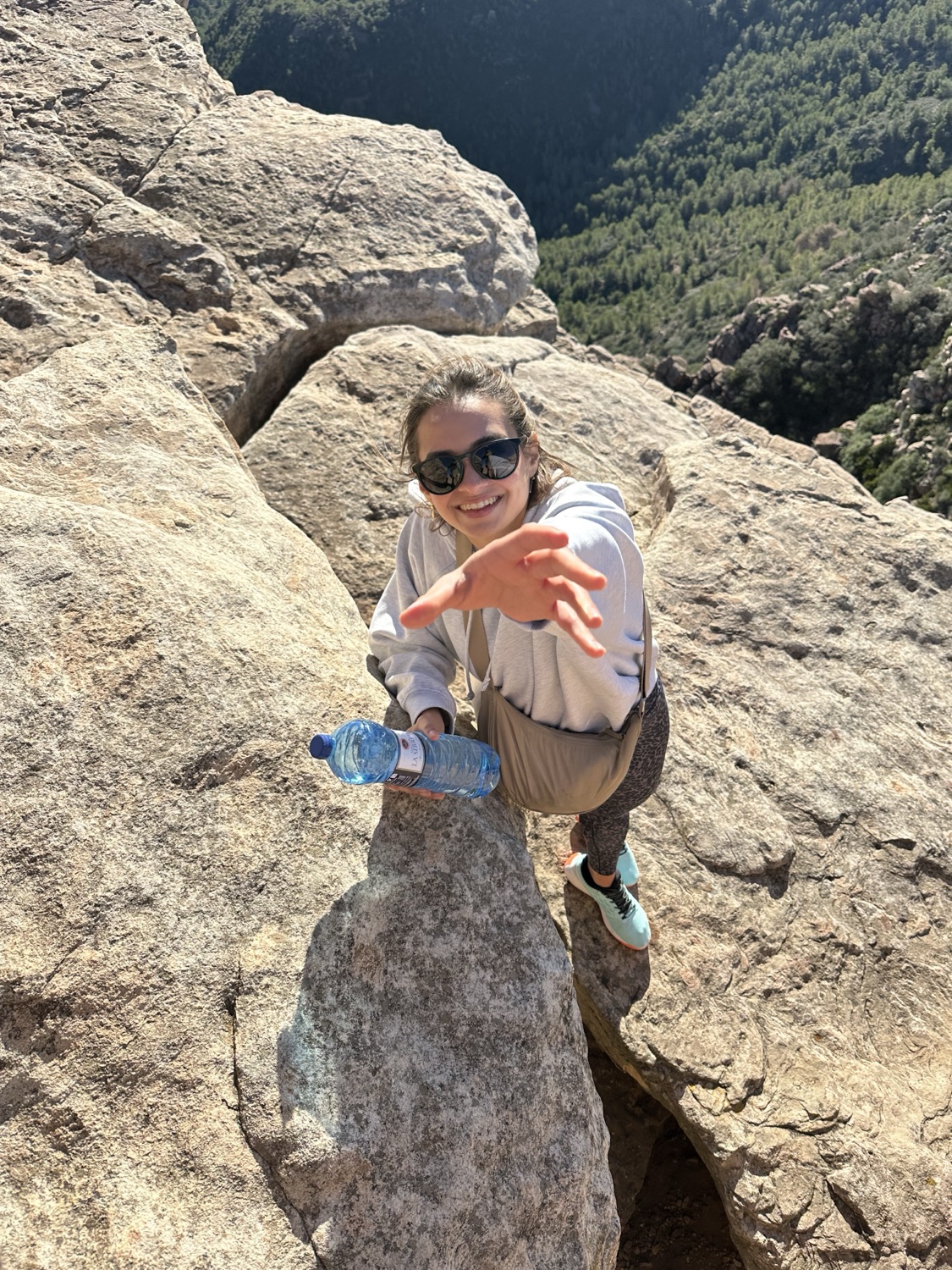 On the trail in the mountains